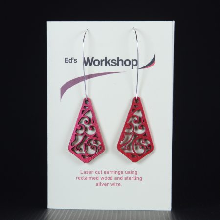 Ornate diamond-shaped earrings product