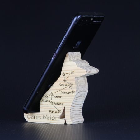 Product image of a dog phone holder.